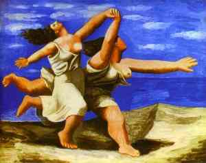 Mulheres correndo na praia, de Picasso
